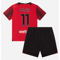 AC Milan Christian Pulisic #11 Heimtrikotsatz Kinder 2023-24 Kurzarm (+ Kurze Hosen)